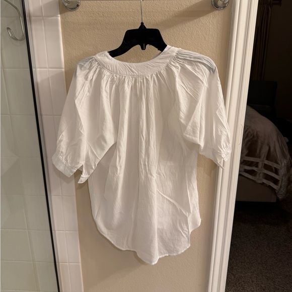 NWT Boho Oversized Blouse in Cotton White - Picture 3 of 4